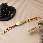 Bliss Blue 24K Gold plated Rakhi Bracelet for Brother | Rakshabandhan Gift | 1 Year Warranty