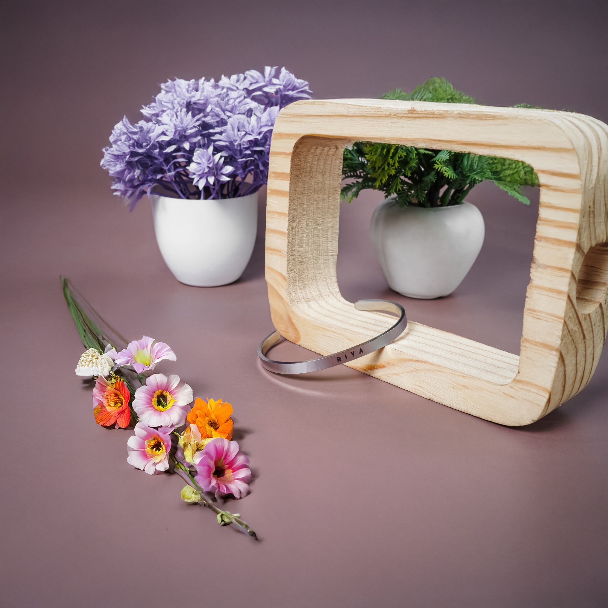 Personalized Couple Cuff Bracelet With Premium Gifting Packaging