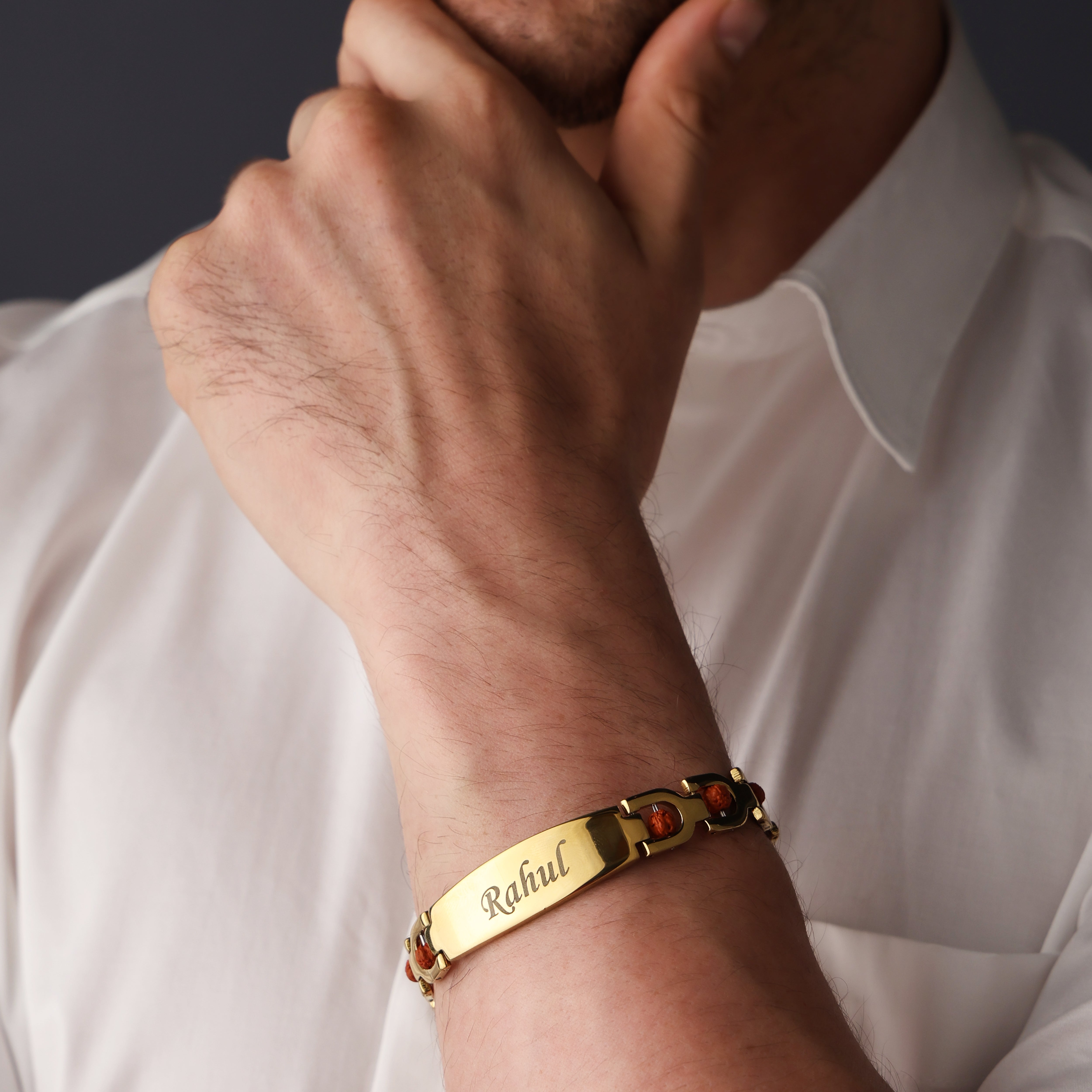 Bliss Blue 24K Gold plated Rakhi Bracelet for Brother | Rakshabandhan Gift | 1 Year Warranty